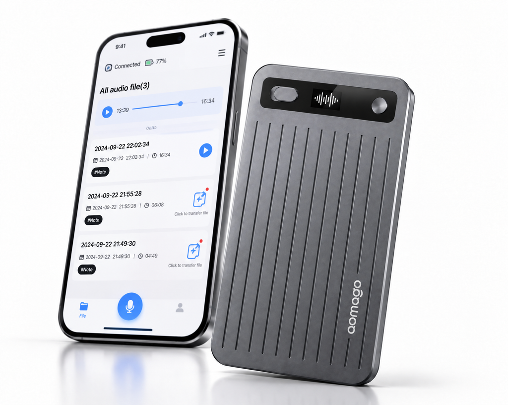 boost. Note AI Voice Recorder - Gunmetal Gray